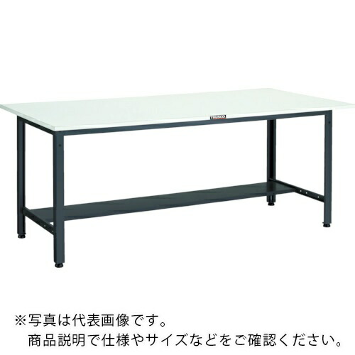 TRUSCO ( トラスコ中山 ) 軽荷重作業台(400kg)LEW型 1200X750XH740 下棚1枚付 ダークグレー色 ( LEWP-1200LT ) トラスコ中山(株) 【メーカー取寄】