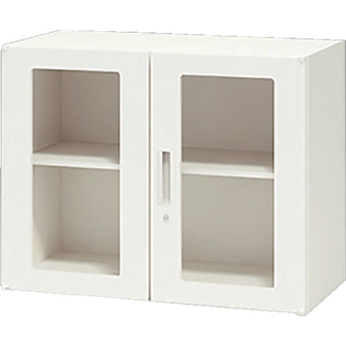 NAIKI ( ナイキ ) 収納庫 CWS型 ガラス両開き書庫 899×400×700 ( CWS-0907KG-WW ) (株)ナイキ 【メーカー取寄】