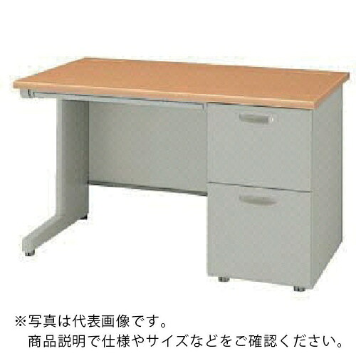NAIKI ( ナイキ ) 片袖デスク NED型/天板:ライトバーチ木目 本体:ウォームホワイト/W1200×D600×H700 ( NED126B-AWL ) (株)ナイキ 【メーカー取寄】