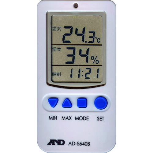 A＆D ( エー・アンド・デイ ) 温湿度計 AD5640B 一般(ISO)校正付(検査成績書+トレサビリティ体系図) ( AD5640B-00A00 ) (株)エー・アンド・デイ 【メーカー取寄】