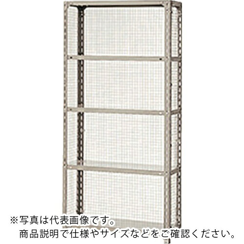 NAIKI ( ナイキ ) G型金網付棚 W1215×D315×H2400 ( RLG841-5 ) 【製造会社取寄】