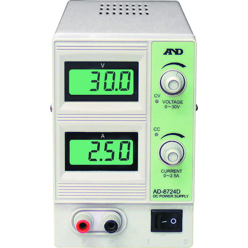 A＆D ( エー・アンド・デイ ) 直流安定化電源 AD8724D(30V-2.5A) 一般(ISO)校正付(検査成績書+トレサビリティ体系図) ( AD8724D-00A00 ) (株)エー・アンド・デイ 【メーカー取寄】