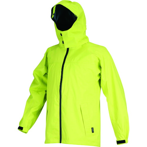 TRUSCO ( トラスコ中山 ) フードが回るストレッチレインスーツ ツバつき ライム S ( NRSR-LM-S ) トラスコ中山(株)