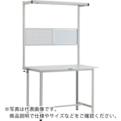 TRUSCO ( トラスコ中山 ) 軽荷重立作業台(300kg)HAE型 1200X900XH2108(全高) ツールハンガーフルセット付 ホワイト色 ( HRAE-1209THFS W ) トラスコ中山(株) 【メーカー取寄】