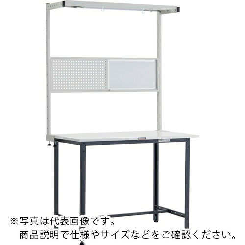 TRUSCO ( トラスコ中山 ) 軽荷重立作業台(300kg)HAE型 1200X600XH2108(全高) ツールハンガーフルセット付 ダークグレー色 ( HAE-1260THFS DG ) トラスコ中山(株) 【メーカー取寄】
