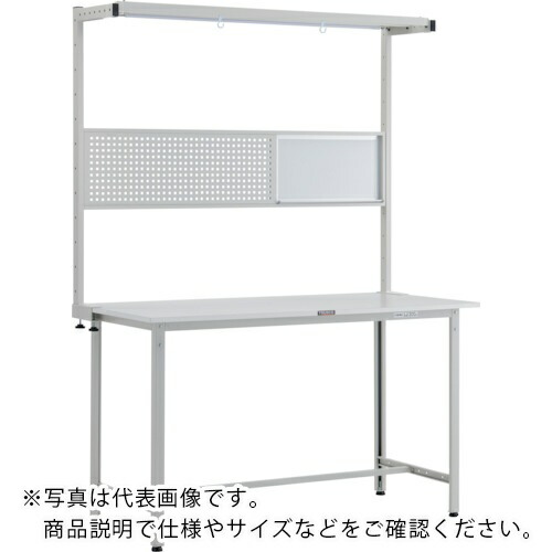 TRUSCO ( トラスコ中山 ) 軽荷重立作業台(300kg)HAE型 1500X900XH2108(全高) ツールハンガーフルセット付 ホワイト色 ( HRAE-1509THFS W ) トラスコ中山(株) 【メーカー取寄】