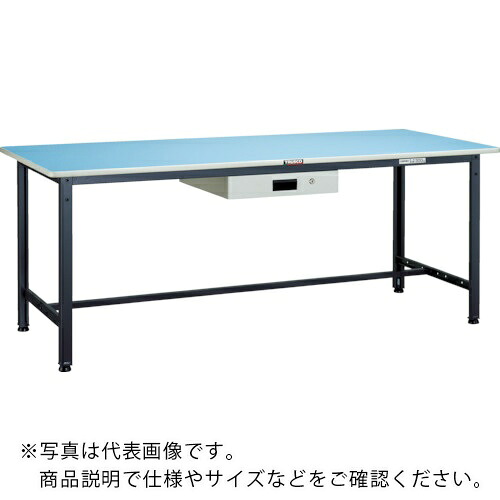 TRUSCO ( トラスコ中山 ) 軽荷重作業台(250kg)BE型 1800X900XH740 薄型1段引出付 ダークグレー色 ( BE-1890UDK1 ) トラスコ中山(株) 【メーカー取寄】