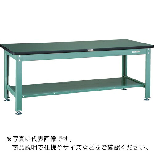 【SALE通貨価値】TRUSCO ( トラスコ中山 ) 中掛け目やり方台(2000kg)DW型 1500X750XH740 全面下棚付 緑であること色 ( RDW-1500LT ) 【製造業者取寄】