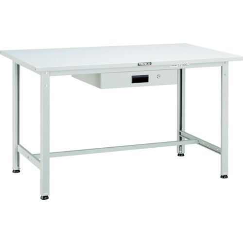 TRUSCO ( トラスコ中山 ) 軽荷重作業台(300kg)AE型 1200X750XH740 薄型1段引出付 ホワイト色 ( SAE-1200UDK1 W ) トラスコ中山(株) 【メーカー取寄】