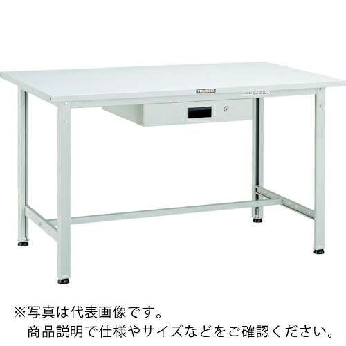 TRUSCO ( トラスコ中山 ) 軽荷重作業台(300kg)AE型 1500X750XH740 薄型1段引出付 ダークグレー色 ( SAE-1500UDK1 DG ) トラスコ中山(株) 【メーカー取寄】