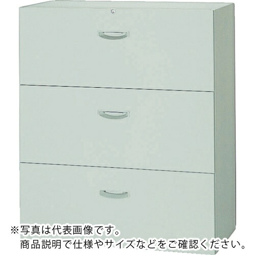 NAIKI ( ナイキ ) 収納庫 NWS型 ファイル引出し(2段) 899×400×700 ( NWS-0907S-2-AW ) (株)ナイキ 【メーカー取寄】