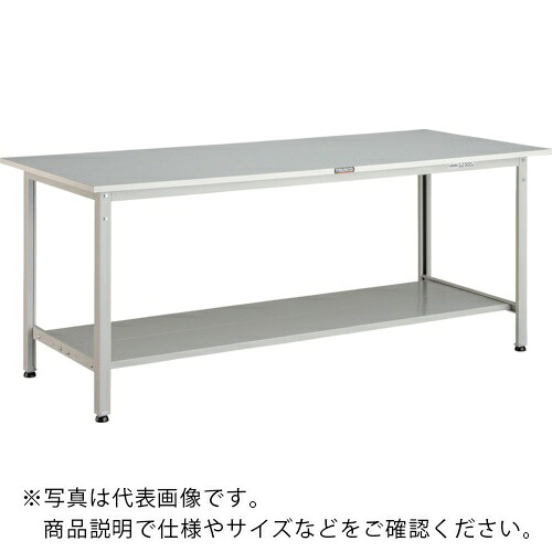 TRUSCO ( トラスコ中山 ) 軽荷重作業台(300kg)AE型 1500X750XH740 下棚2枚付 ホワイト色 ( RAE-1500LT2 W ) トラスコ中山(株) 【メーカー取寄】