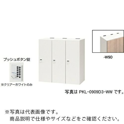 NAIKI ( ナイキ ) 個人的ロッカー(3人用) 衣嚢 PKL型 ラージタイプ うしろ押し名取り草錠 ( PKL-0909P3-WSO ) 【製造業者取寄】
