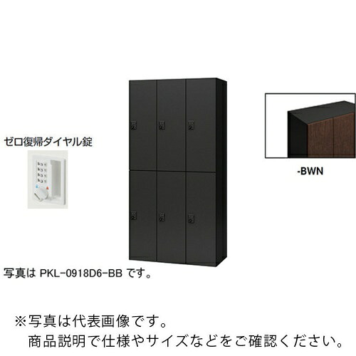 【SALE必要経費】NAIKI ( ナイキ ) 個人的ロッカー(6人用) 衣嚢 PKL型 ラージタイプ 絶無舞いもどる文字盤錠 ( PKL-0918DR6-BWN ) 【製造業者取寄】