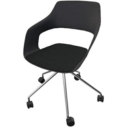 NAIKI ( ナイキ ) ミーティングチェアー(肘付) オッコ 222 range Occo ( 222-41-BK-65198 ) (株)ナイキ 【メーカー取寄】