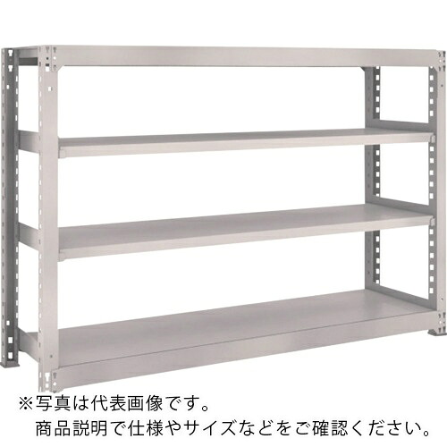 TRUSCO ( トラスコ中山 ) スチールラック M3型中量棚 1800&times;471&times;H1200 4段 単体 ネオグレー ( M3-4654 NG(ﾈｵｸﾞﾚｰ) )｜配管材料プロ トキワ