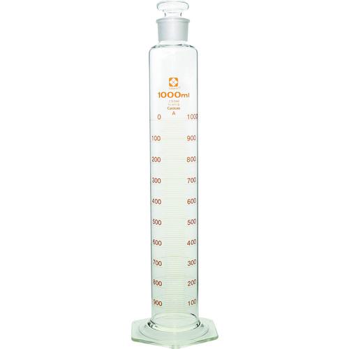 SIBATA ( 柴田科学 ) 有栓メスシリンダー カスタムA 1000mL バンパー付 ( 026580-1000 )