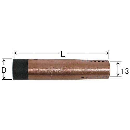 DAIHEN ( ダイヘン ) CO2/MAG溶接用部分品 不成立付ノズル(NO8L) ( U2772Q00 ) 【5個書き割り】 【製造会社取寄】