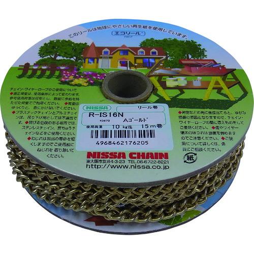 ニッサチェイン アンティークゴールド 鉄Sマンテル 15m巻 ( R-IS16N-AG )
