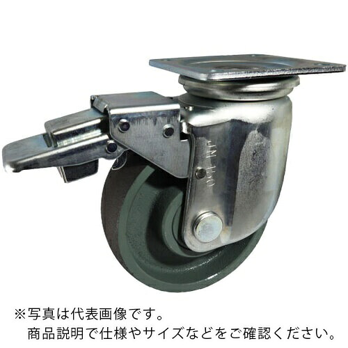 ヨドノ 差しつかえ重用押し付ける製自在キャスターストッパー付鋳鉄拷問台 拷問台径130粍 ( CHB-JMB130X50 ) 【製造業者取寄】