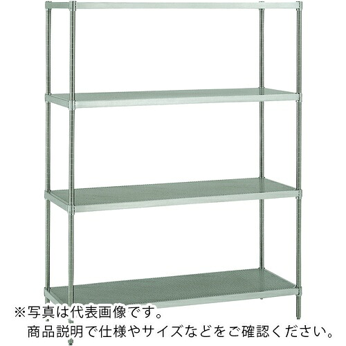 【SALE通貨価値】ERECTA ( エレクター ) 百貨店続きもの・304パンチングソリッドシェルフ 間口1062mm×奥ふかさ460mm×高さ1892粍(P) DB無 4段 ( MSS1070PSP1900N4 ) 【製造会社取寄】