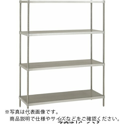 【SALE通貨価値】ERECTA ( エレクター ) 百貨店続きもの・304パンチングソリッドシェルフ 間口910mm×奥ふかさ613mm×高さ1384粍(P) DB付 3段 ( LSS910PSP1390W3 ) 【製造会社取寄】