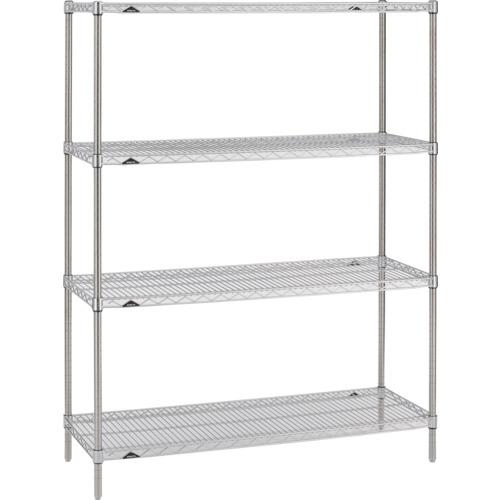 ERECTA ( エレクター ) スーパーシリーズ・ステンレスワイヤーシェルフ 間口1212mm×奥行919mm×高さ1384mm(P) DB無 3段 ( SLLS1220P1390N3 )