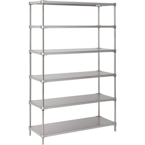 【SALE通貨価値】ERECTA ( エレクター ) 百貨店続きもの・304ソリッドシェルフ 間口759mm×奥ふかさ614mm×高さ1892粍(P) DB付 6段 ( LSS760SP1900W6 ) 【製造会社取寄】