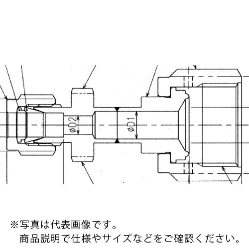 Fujikin ( フジキン ) ステンレス鋼製UJRあと継ぎ_UJR-FU ( UJR-FU-6.35XF6.35-EAJ ) 【製造業者取寄】