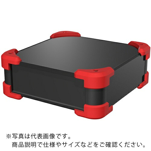 タカチ ( タカチ電機産業 ) 端っこかばい立て付軽銀入れもの AUGつづき物 黒いこと/赤いこと 127×208×168粍 ( AUG115-16-20-BR ) 【製造業者取寄】