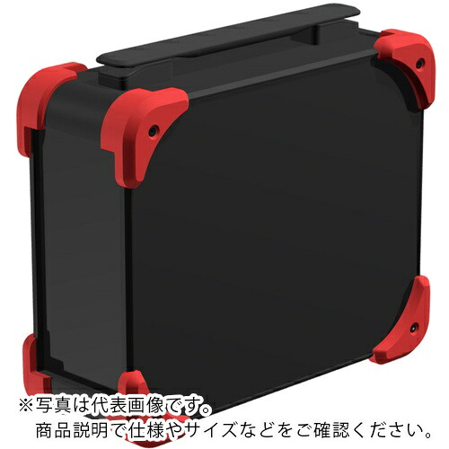 タカチ ( タカチ電機産業 ) 端っこかばい立て付キャリングケース AUGHつづき物 161×308×208粍 黒いこと/赤いこと/黒いこと ( AUGH149-20-30-BRB ) 【製造業者取寄】