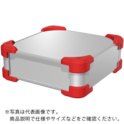 【SALE通貨価値】タカチ ( タカチ電機実業 ) 隅っこかばい立て付軽銀容れもの AUG続きもの しろがね色/赤いこと 161×258×368粍 ( AUG149-36-25-SR ) 【製造会社取寄】