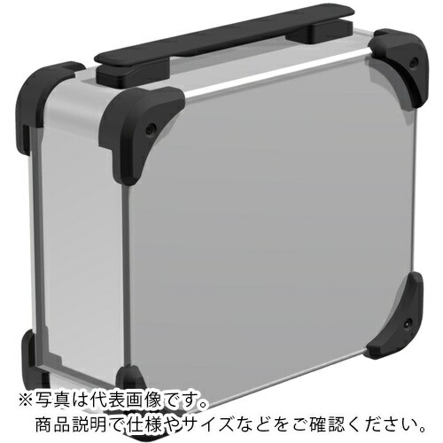 タカチ ( タカチ電機産業 ) 端っこかばい立て付キャリングケース AUGHつづき物 111×368×208粍 しろがね色/黒いこと/黒いこと ( AUGH99-20-36-SBB ) 【製造業者取寄】