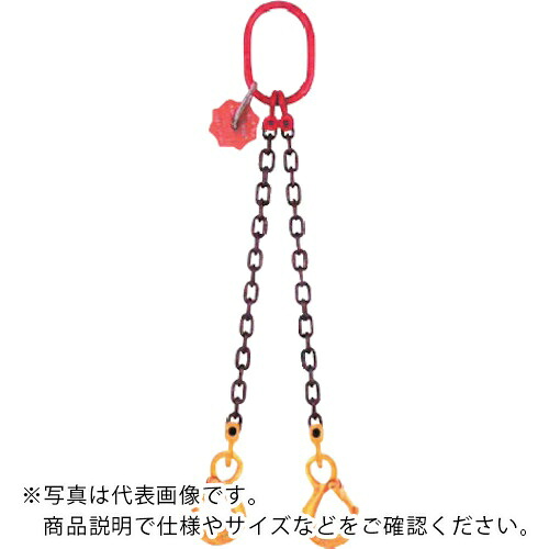 EAGLE ( イーグル・クランプ ) スリングフック(眼球型)付チェーン店(ダブル印字機) ( SSHE-D-2.0-1.0M-V ) 【製造業者取寄】