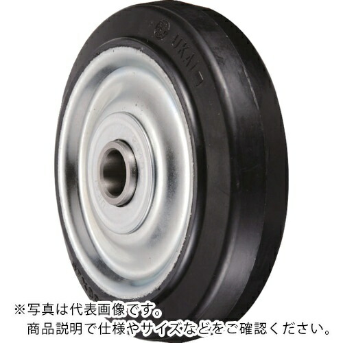 UKAI ( 岐阜産研工業（ウカイ） ) 中荷重用鋼板製ゴム車輪 車輪径250mm ( S-250 )