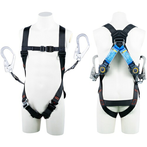 TSUYORON ( 藤井電工 ) 点火装置馬具 ツインランヤード付き添い人 鍵を掛ける規則体系付き添い人巻取式SRリトラ 黒 LL大きさ 130KG相応う型 ( TH5102TR93SVOTBLKLL130K2R23JANBX ) 【製造業者取寄】