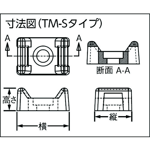 夜空 パンドウイット タイマウント 耐熱性黒 ＴＭ１Ｓ６Ｍ３０ - 通販