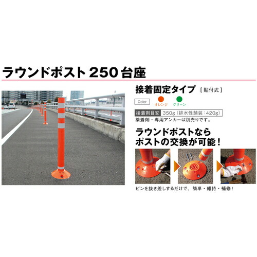 お買得！】 グリーンクロス ラウンドポスト２５０台座接着固定