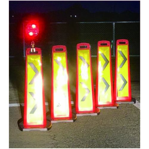 グリーンクロス シェブロン表示板ベースセット ライムイエロー
