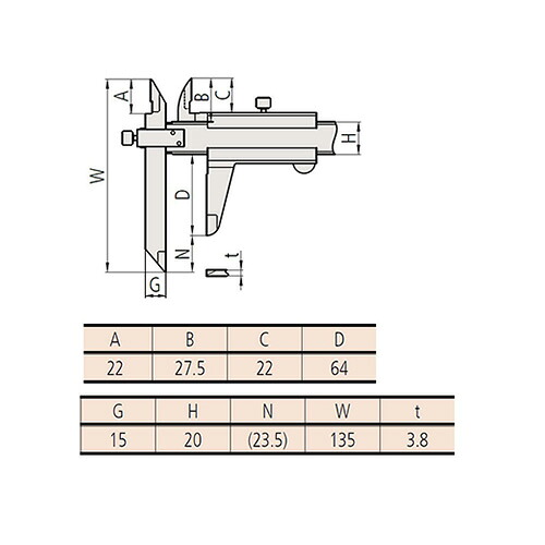 ミツトヨ オフセットノギス （536-103） ( NT10-30 )｜配管材料プロ トキワ