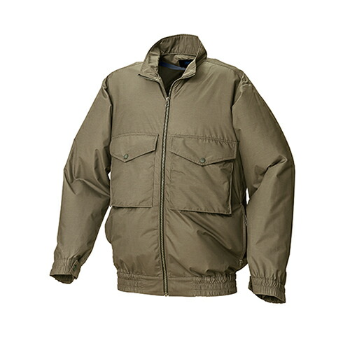 空調服 空調服R 長袖ブルゾン(ウェアのみ) \u0026 空調服R スターターキット ( AR12003/カーキ/LL + SKSP02B )