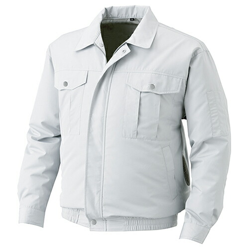 空調服 空調服R 遮熱長袖ブルゾン（ウェアのみ） \u0026 空調服R スターターキット ( KU90720/シルバー/4L + SKNA301 ) DIY・工具-その他