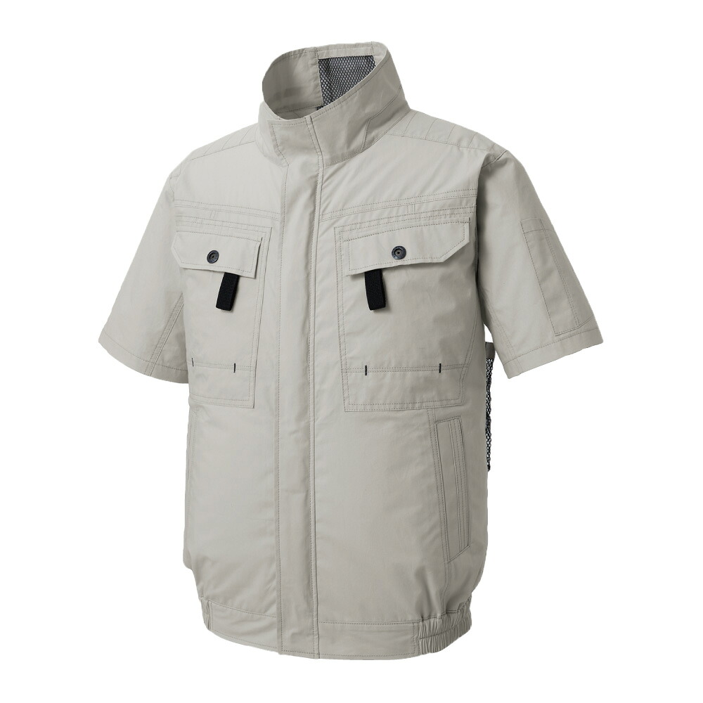 サンエス 空調風神服Rフルハーネス用半袖ブルゾン+デバイスセット ( KF92450G+6ｽﾄｰﾝｸﾞﾚｰ+S + RD9291J + RD9230H )