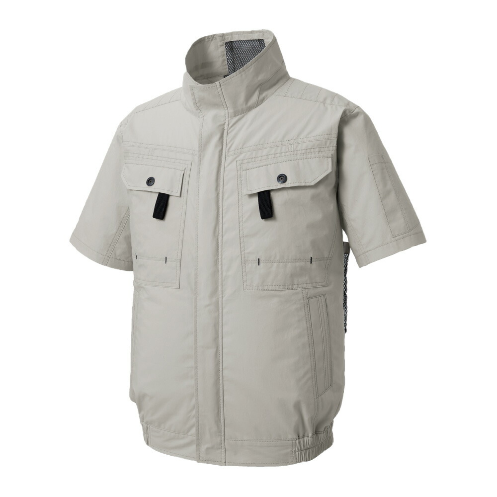 サンエス 空調風神服Rフルハーネス用半袖ブルゾン+デバイスセット ( KF92450G+6ｽﾄｰﾝｸﾞﾚｰ+5L + RD9291J + RD9230H )
