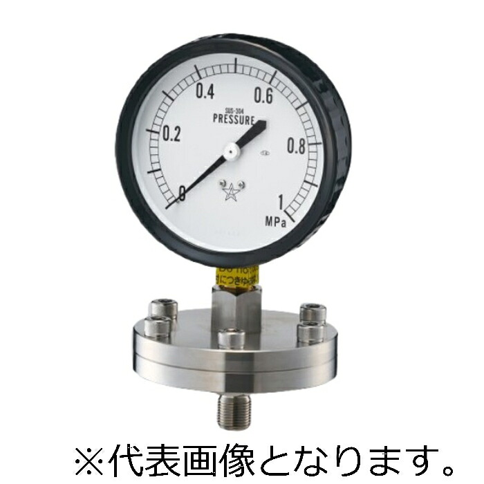 右下精器 隔膜式圧力計 ＢＴ－1型 ( AS R3/8-100X0.25MPa S-316 )