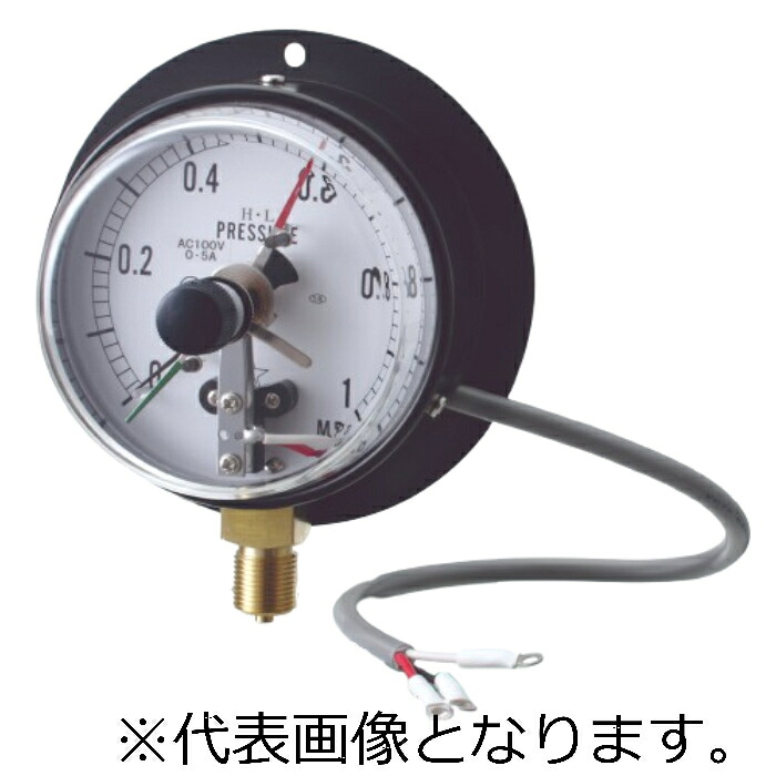 右下精器 コンタクト接点付圧力計 上下限式 ( (H.L) AT3/8-100X6MPa )