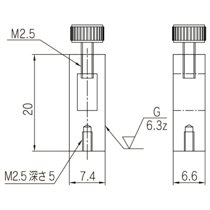 ZENSEI(全晴) デジタルダンチノギス専用測定子 測定子ホルダ単品※ネジは付属していません。 ( DN-HSS )