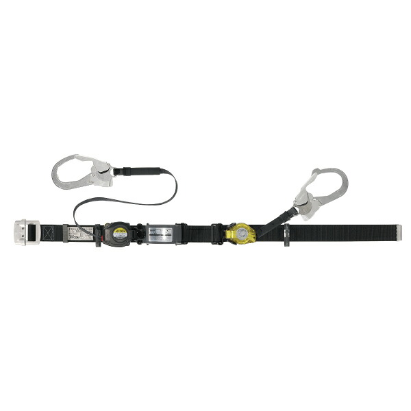 JEFCOM ( ジェフコム ) 墜落制止用器具（胴ベルト型・ダブルフックタイプ） ( DB-MSL-120MW )
