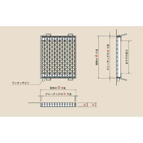 【SALE通貨価値】カワグレ ユニバーサルデザイングレーチング 110°明けっ広げますぶた/車道用ます穴(幅400mmX長さ500粍) ( UKMA 50-45 )