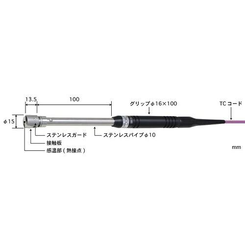 【SALE通貨価値】ANRITSU ( 安立表示計器 ) 静止状態境界線の外側用体温検知器 A形つづき物 -50～800℃ 印字機K 引っ切り無い、平行 100粍判定基準繋ぎ ( AX-241K-01-1-TC1-ASP )